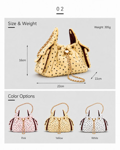 Bolso Tote de Piel Sintética con Estampado de Leopardo OEM ODM para Mujer, Bolso de Mano con Correa de Cadena y Puntos, con Colgante de Corazón, Bolso de Hombro de Moda de Invierno - Product Image 4