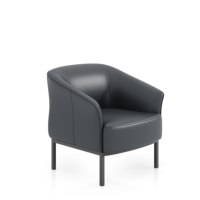 Ensemble de canapés de réception en cuir minimaliste moderne pour les zones de repos des bureaux