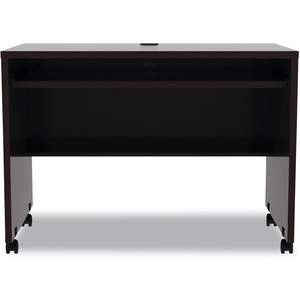 Alera Valencia Series Mobile Workstation Desk Espresso Solid Wood Plate Material 41 3/8 X 23 5/8x 29 7/8 for <b>Office</b> Bedroom Use - Product Image 3
