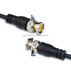 BNC mạ Vàng Nam đến Nam Kết nối kép rj58 cáp đồng trục giám sát video cáp Q9 Jumper 50hm 1m2m - Product Image 6