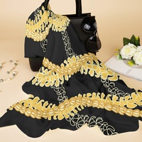 Pañuelo de Gasa de Moda de Verano, Vestidos de Bikini de Playa, Pareo Fino, Estampado de Flores Puakenikeni, Envolturas, Protección Solar, 1 Estampado