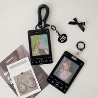 Porte-cartes K-pop pour étudiants, cartes de repas, cartes d'identité, MP3, porte-clés créatif, étui de rangement, support pour photocartes de collection pour fans