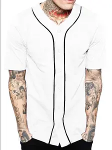 Custom Sublimation Baseball Wear Blank Jersey 100% Polyester Mesh Plain Jersey Softball Jersey Uniforms