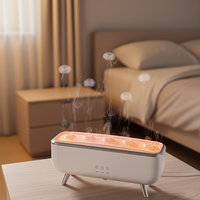 Offre Spéciale – Humidificateurs d'ambiance blancs à lumière nocturne à prix réduit, logo personnalisé, 300 ml, anneaux de fumée, effet flamme méduse, pour hôtels et foyers