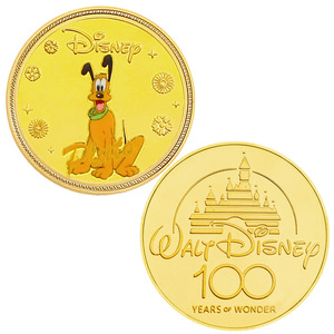 6 designs de pièces de monnaie commémoratives en or plaqué or double face, style dessin animé américain, Donald Duck, <span class=keywords><strong>Minnie</strong></span> Mouse, Goofy, style anime - Product Image 5