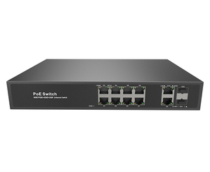 Gigabit <span class=keywords><strong>8</strong></span> pe יציאה pe עם 2 rj45 uplink יציאה ו 2 יציאת sfp - Product Image 1