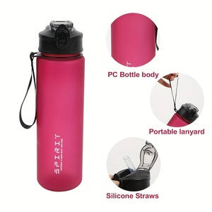 Botella de agua deportiva portátil de 750ML, motivacional, con marcador de tiempo, taza a prueba de fugas para deportes al aire libre, Fitness, sin BPA - Product Image 4