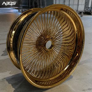 NJQS 24 Zoll 5x114.3 Felgen Komplett Gold 26 Zoll Speichenräder - Product Image 2