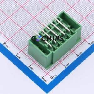 DB2ERHBM-3.5-2*5P-GN Plug-in Terminal Block Bent Lead Through Hole,P=3.5mm Board-to-Board / Socket - Closed Screw Fixing 2x5P - Product Image 2