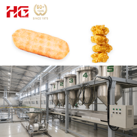 Ligne de production entièrement automatique de galettes de riz et de snacks en acier inoxydable de marque HG, 380V, haute capacité, machine à fabriquer des gâteaux de riz neige