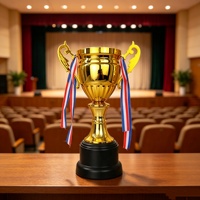Coupe de trophée sportive en métal doré personnalisée de haute qualité, vente en gros, grand trophée pour les cérémonies de tournois, souvenir, cadeau