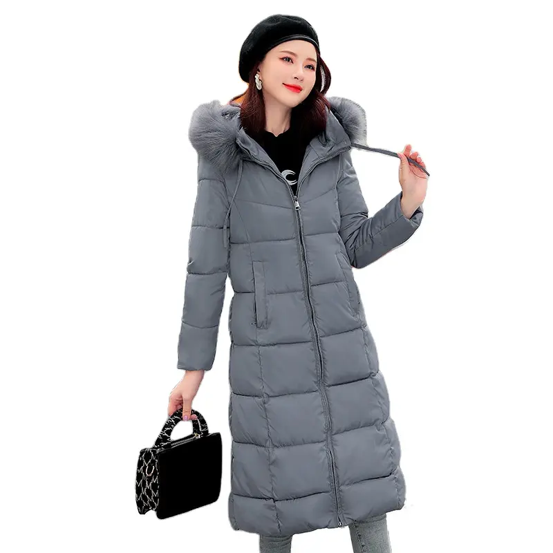 2022 सर्दियों के कपड़े महिलाओं के लिए फर Parkas रजाई बना हुआ जैकेट महिलाओं के कपड़े गर्म लंबे कोट जैकेट कपड़े hooded शरद ऋतु गिरावट कपड़े
