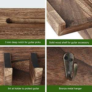 Support mural en <span class=keywords><strong>bois</strong></span> pour guitare JUNJI, support mural flottant en <span class=keywords><strong>bois</strong></span> pour guitare <span class=keywords><strong>avec</strong></span> porte-médiator - Product Image 5