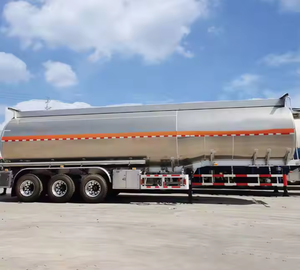 नए 500 लीटर/60000 लीटर एल्यूमीनियम मिश्र धातु ईंधन टैंक अर्ध-ट्रेलर तेल टैंक ट्रक ट्रेलर - Product Image 2