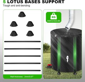 PVC <b>Plastic</b> 50-1000L Foldable <b>Bucket</b> Portable Rain Barrel Water Tank Garden Collapsible <b>Plastic</b> Rain Barrel - Product Image 6