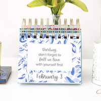 Calendrier de table en spirale personnalisé avec impression couleur intégrale 2027, planificateur mensuel en papier Prolead
