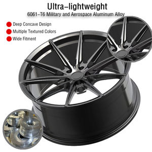 Jantes SS Haut de Gamme Noires de 17, 18, 19, 20, 21, 22 Pouces en Alliage d'Aluminium 6061 Forgé et Chromé, Design Concave sur Mesure 5x112 pour <span class=keywords><strong>Mercedes</strong></span> E63 - Product Image 2