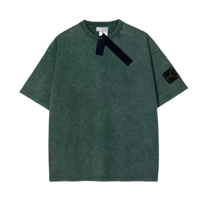 <b>Dropshipping</b> High Quality Casual 100% Cotton Jersey Washed Vintage Stone Hip-Hop Street Fashion Island Short Sleeve Oversized - Product Image 3