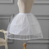 QUEENSGOWN Stock 42cm Petit Jupon Moelleux Enfants Robe Jupon Avec Os et Dentelle Tirm Bonne Qualité Lolita Jupon
