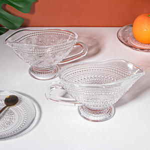 Juego de Tazas de Leche para Desayuno de Cristal Transparente con Relieve, Ecológico y Moderno, con Posavasos, Cuchara y Correa - Product Image 2