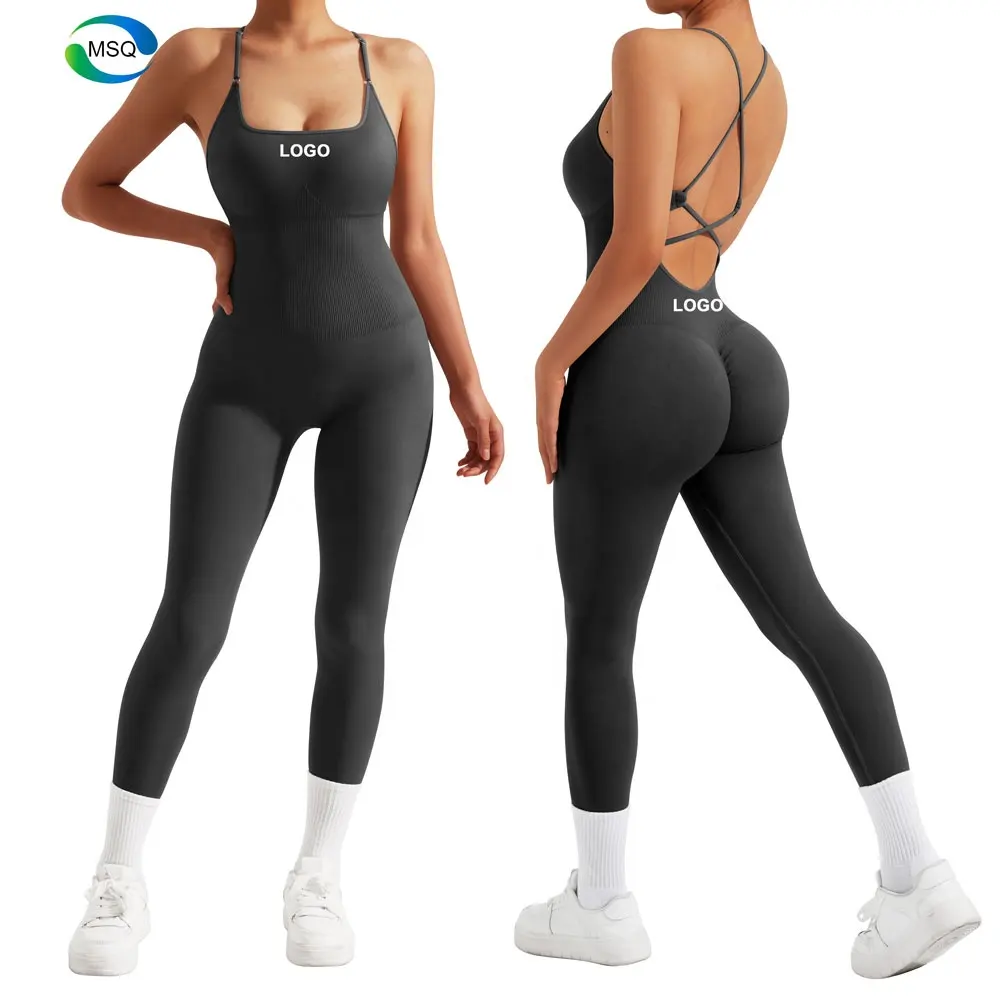 Customized Women'S Yoga Rompers One Piece Gym Yoga Jumpsuit Sexy For Women Sports Fitness Backless Sports Jumpsuit