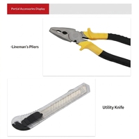Kit d'outils de réparation automobile et domestique 11 pièces en acier au carbone Reed Hardware – Tournevis manuel, pinces, clés hexagonales, mètre ruban