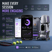 Robot d'entraînement de tennis intelligent avec suivi visuel et grand panier de récupération de balles pour machine à balles de tennis IA - Vente en gros