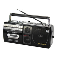 Lecteur de cassette portable vintage et radio FM avec haut-parleur, enregistreur BT, radio portable antique, lecteur de cassette