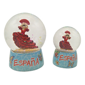 Personalizada resina lagarto <span class=keywords><strong>flamenco</strong></span> España país recuerdo Barcelona globo de nieve - Product Image 4