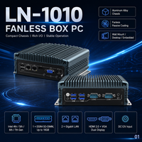 Computadora Integrada Sin Ventilador I3-5100U I5-5200U I7-5500U CPU Doble LAN 2 COM USB HD VGA SSD para Gabinete de Automatización PC Industrial