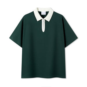 Nueva Camiseta Polo de Verano de 240g con Bloques de Color, Manga Corta, Cuello Polo, para Hombre, Marca Moderna, Holgada, Personalizable con Logotipo, Ropa de Trabajo - Product Image 6