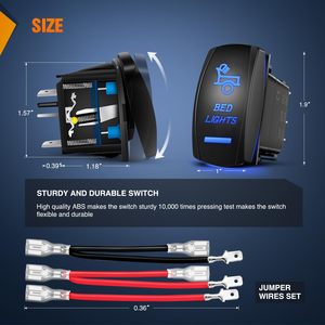 Xe tải giường đèn Rocker chuyển 5 pin Laser Camper LED chuyển đổi ánh sáng xe 12V Rocker chuyển on off cho Pickup Thuyền chở hàng <span class=keywords><strong>RV</strong></span> Jeep - Product Image 5