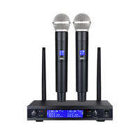 Système de microphones sans fil professionnels UHF double portables, Plug and Play, portée 80m, pour Karaoké, Discours, Fêtes à domicile, Vente en gros