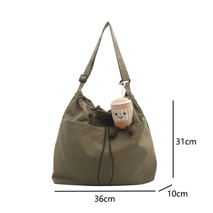 Vendita calda su misura in Nylon con coulisse <span class=keywords><strong>borsa</strong></span> a secchiello da esterno Casual a <span class=keywords><strong>tracolla</strong></span> <span class=keywords><strong>grande</strong></span> <span class=keywords><strong>borsa</strong></span> da donna - Product Image 6
