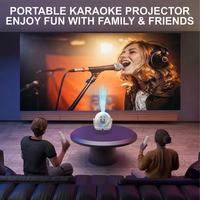 Projecteur de jeu intelligent portable 3-en-1 400 ANSI, prend en charge les fonctions KTV, de jeu et Smart TV