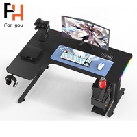 Bureau de jeu RTS en forme de L bon marché bureau d'angle table de jeu pc