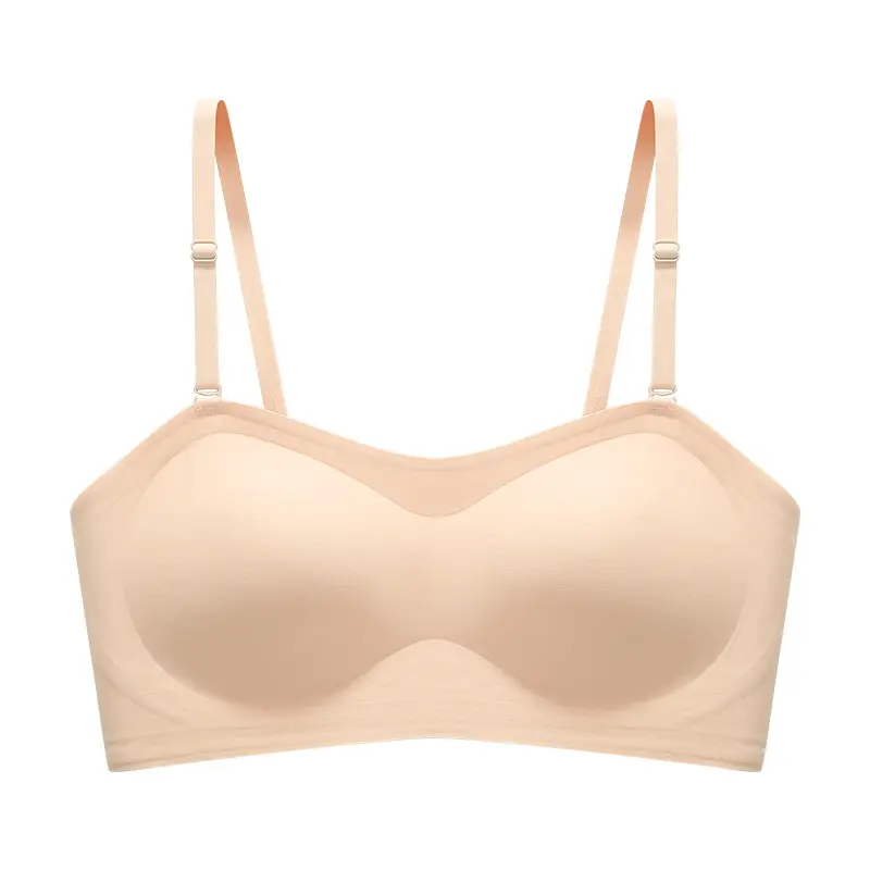 Draadloos Beha-Lijn Ronde Jelly Strip Bh Strapless Push-Up Lingerie Voor Dames