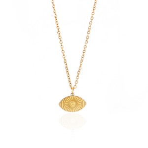 2023 bijoux en acier inoxydable à la mode en gros <span class=keywords><strong>naissance</strong></span> <span class=keywords><strong>opale</strong></span> turquoise <span class=keywords><strong>pierre</strong></span> breloques collier plaqué rempli d'or 18 carats - Product Image 4