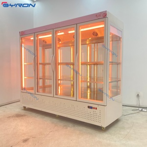 <span class=keywords><strong>Vitrine</strong></span> commerciale pour fleurs, réfrigérateur à porte vitrée, réfrigérateur pour fleurs, couleur blanche, quatre portes - Product Image 3