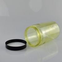 Bocal de 500ml en plastique PET avec bouchon à vis pour l'emballage des aliments avec impression gel et sérigraphie pour l'estampage à chaud.