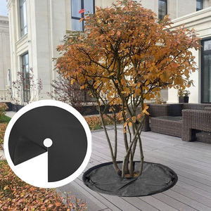 Enon Agro 0,42m/0,6m/0,8m Barrière de contrôle des mauvaises herbes tissée pour jardin, géotextile, trous de coupe circulaires, paillis plastique, anneau pour arbre - Product Image 1