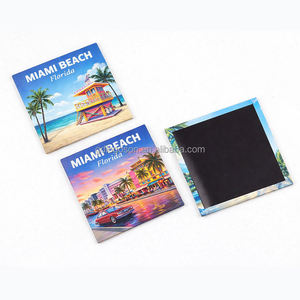 Magneti da frigo personalizzati Clearwater Beach Florida 2026, design tramonto Miami, souvenir di viaggio USA personalizzati, decorazioni all'ingrosso - Product Image 2