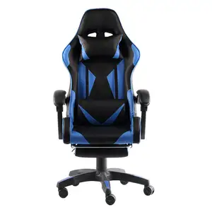 عالية الجودة مخصص مريح الأزرق الألعاب كرسي مكتب بعجل مع الربط مسند ذراع