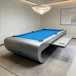 Tables de <span class=keywords><strong>billard</strong></span> et de pool professionnelles d'intérieur en bois massif de chêne et de noyer, sur mesure, 7/8/9 pieds, sans fonction de retour de balle - Product Image 6