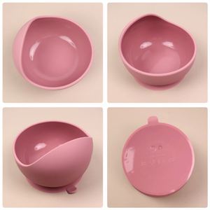 Plato de Alimentación para Bebés con Ventosa Redonda en Forma de Caracol, Antideslizante, de Grado Alimenticio, Diseño Minimalista, Color Verde Mapache - Product Image 5