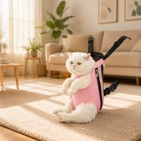 Sac à dos pour animaux de compagnie mains libres, orienté vers l'avant, en maille respirante, polyester, pour chat et chien, sac de transport extérieur, bretelles réglables