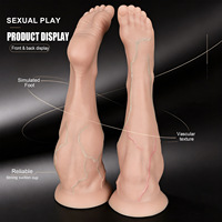 Jouet sexuel pour femme, extenseur anal en silicone souple, étanche et respectueux de la peau, en forme de pied de jade super grand, pour l'orgasme féminin