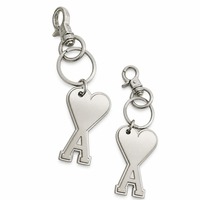 Porte-clés décapsuleur en alliage de zinc, pendentif argent satiné, breloque initiale gravée et imprimée en typographie, léger, cadeau pour sacs