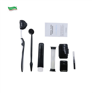 Kit per la cura ortodontica del produttore 8 pezzi Set per l'igiene dentale orto nero grande custodia - Product Image 3
