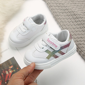 Scarpe sneakers casual traspiranti scarpe da scuola bianche per ragazzi e ragazze - Product Image 4